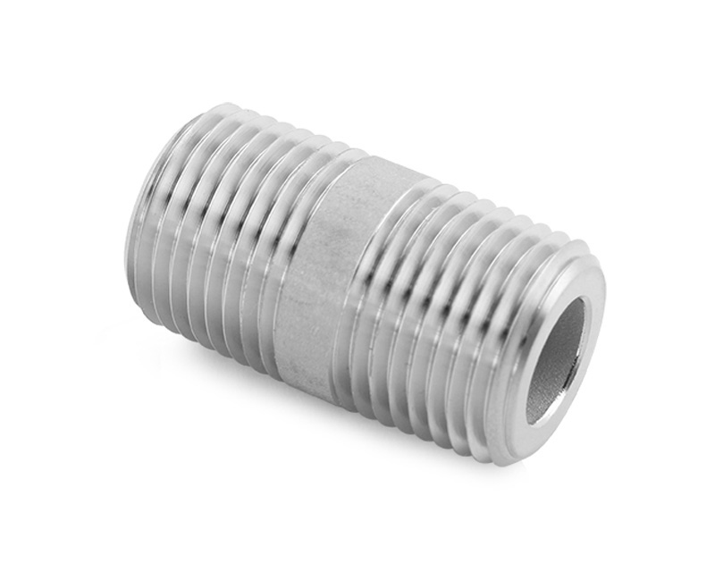 Close Nipple, Brass, 3/8in. x 3/8in. (M)NPT, Barrel Type