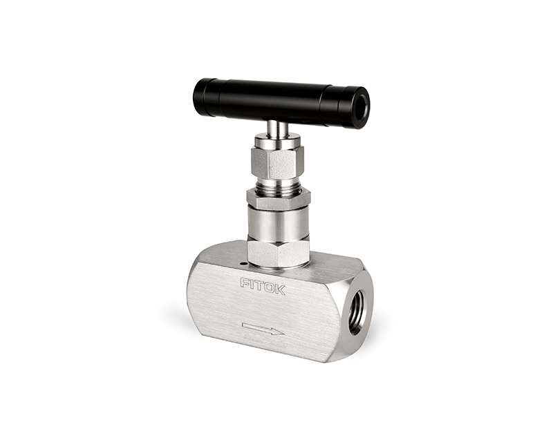 316 SS, NB Series Screwed Bonnet Needle Valves, End Connections: 1" Female NPT, Orifice Size: 0.71", PTFE Packing, Working Pressure: 4350psig, Working Temperature: -65°F to 450°F