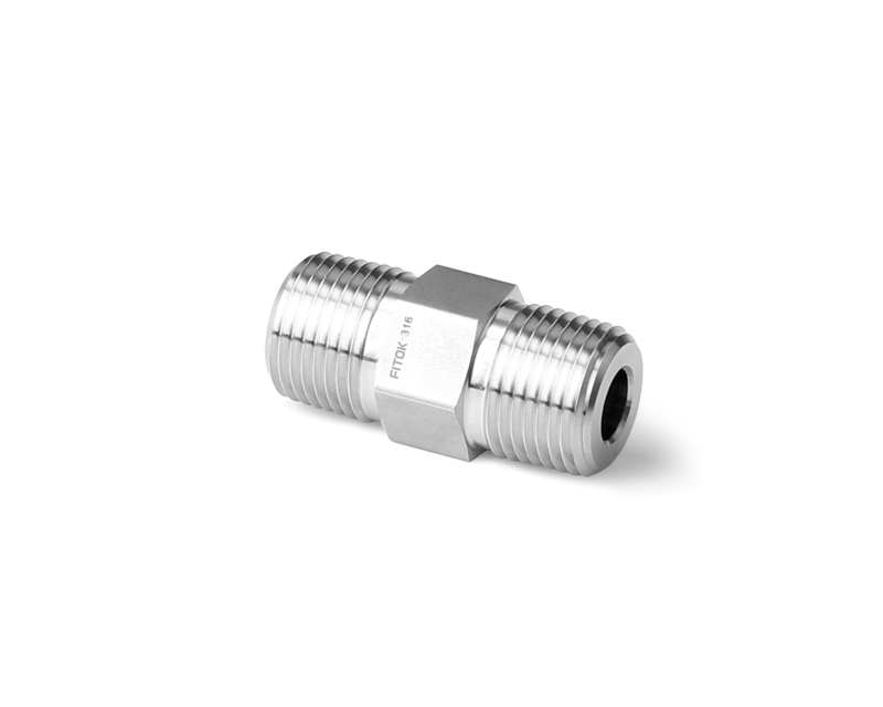316 SS, FITOK PMH Series High Pressure Pipe Fitting, Adapter, 1/8 Female NPT × 9/16-18 Male Type M