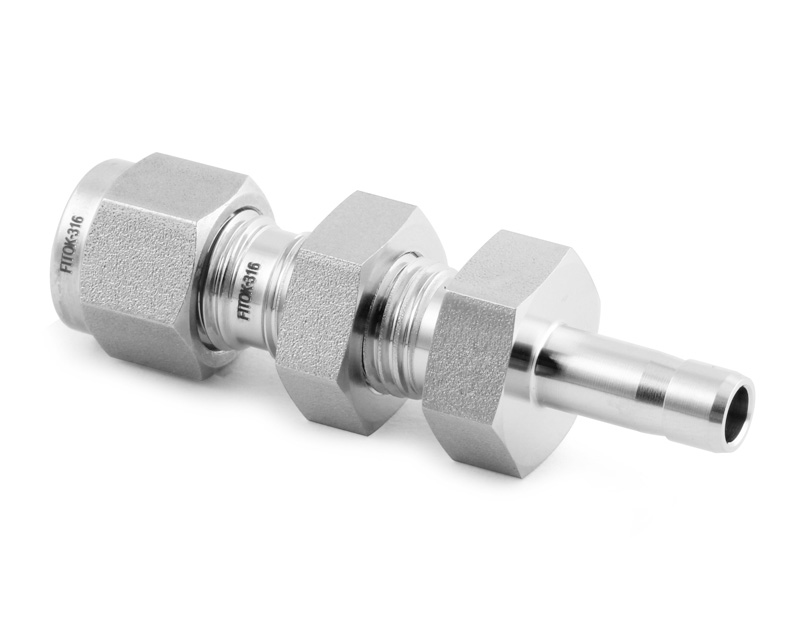 316 SS, FITOK 6 Series Tube Fitting, Bulkhead Reducer, 1/2